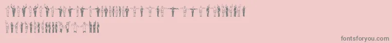 Fonte Linotypetraffity – fontes cinzas em um fundo rosa
