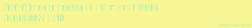 Czcionka Linotypetraffity – zielone czcionki na żółtym tle