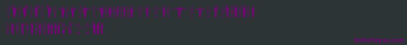 Czcionka Linotypetraffity – fioletowe czcionki na czarnym tle