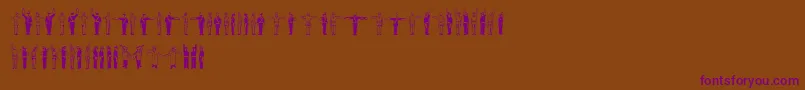 Linotypetraffity-Schriftart – Violette Schriften auf braunem Hintergrund