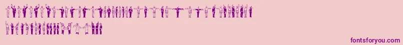 Linotypetraffity Font – Purple Fonts on Pink Background