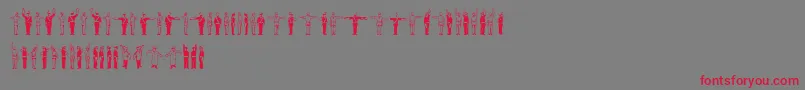 Linotypetraffity Font – Red Fonts on Gray Background