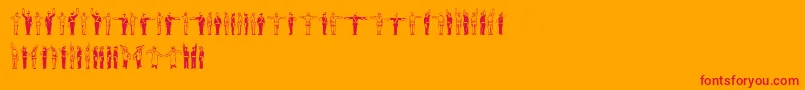 Linotypetraffity Font – Red Fonts on Orange Background