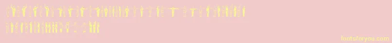 Linotypetraffity Font – Yellow Fonts on Pink Background