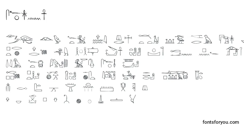 Schriftart Yiro – Alphabet, Zahlen, spezielle Symbole