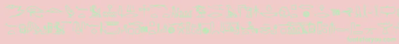 Yiro Font – Green Fonts on Pink Background