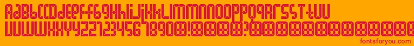 Xefus Font – Red Fonts on Orange Background
