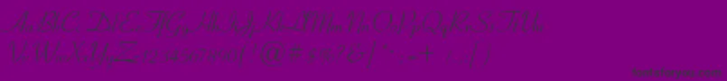 Ribbonc Font – Black Fonts on Purple Background