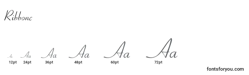 Размеры шрифта Ribbonc