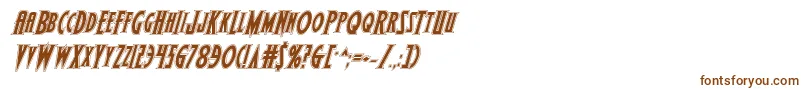 Шрифт Wolfsbane2iiacadital – коричневые шрифты на белом фоне