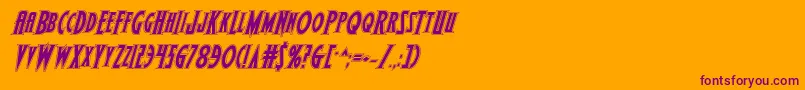 Шрифт Wolfsbane2iiacadital – фиолетовые шрифты на оранжевом фоне