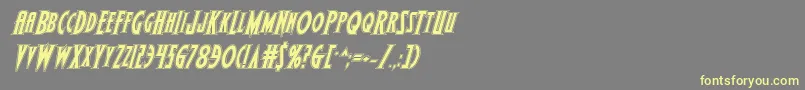Шрифт Wolfsbane2iiacadital – жёлтые шрифты на сером фоне