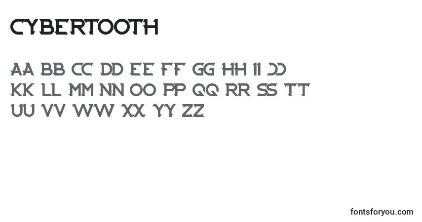 Czcionka Cybertooth – alfabet, cyfry, specjalne znaki
