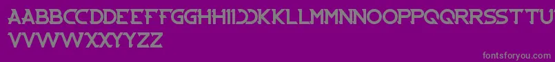 フォントCybertooth – 紫の背景に灰色の文字