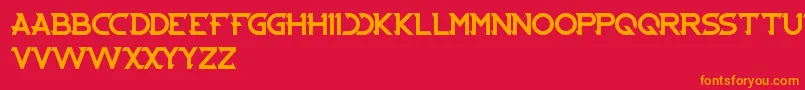 Cybertooth Font – Orange Fonts on Red Background