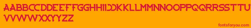 Cybertooth Font – Red Fonts on Orange Background