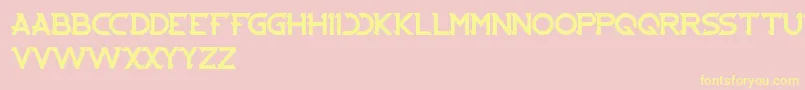 Cybertooth Font – Yellow Fonts on Pink Background