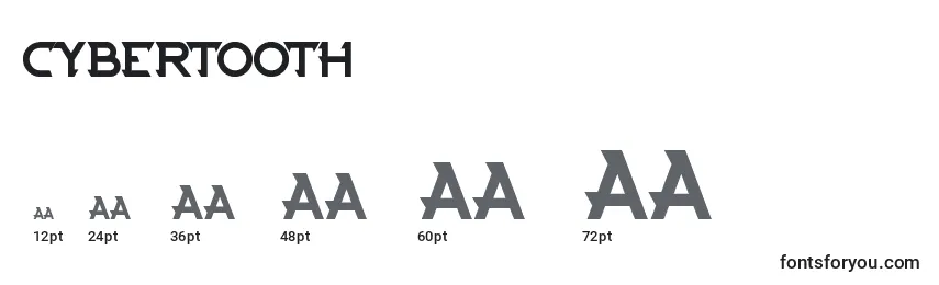 Cybertooth Font Sizes