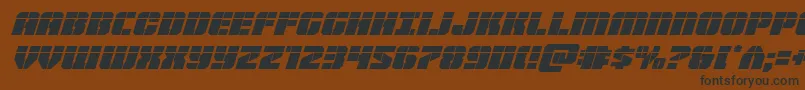 Warpthrusterlaserital Font – Black Fonts on Brown Background