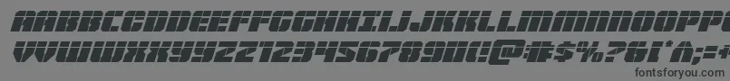 Warpthrusterlaserital Font – Black Fonts on Gray Background