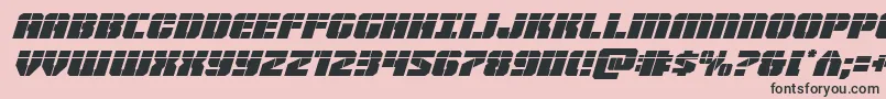 Warpthrusterlaserital Font – Black Fonts on Pink Background