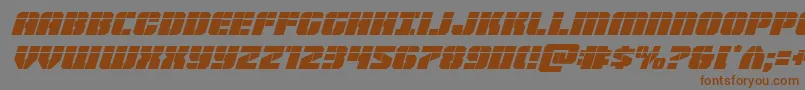 Warpthrusterlaserital Font – Brown Fonts on Gray Background