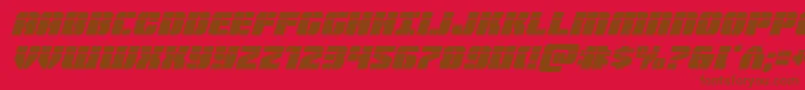 Warpthrusterlaserital Font – Brown Fonts on Red Background