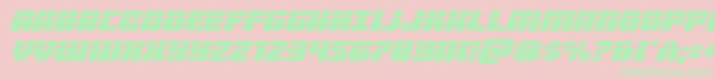 Warpthrusterlaserital Font – Green Fonts on Pink Background