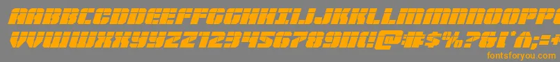 Warpthrusterlaserital Font – Orange Fonts on Gray Background