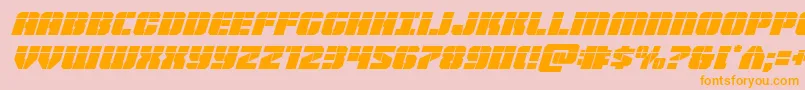 Warpthrusterlaserital Font – Orange Fonts on Pink Background