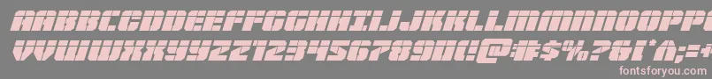 Warpthrusterlaserital Font – Pink Fonts on Gray Background