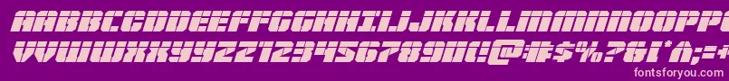 Warpthrusterlaserital Font – Pink Fonts on Purple Background