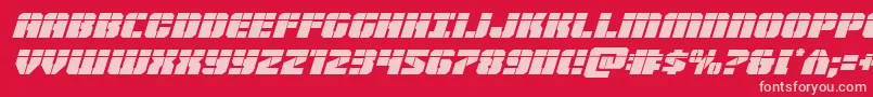 Warpthrusterlaserital Font – Pink Fonts on Red Background