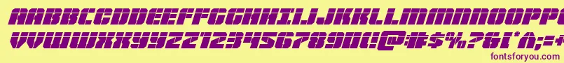 fuente Warpthrusterlaserital – Fuentes Moradas Sobre Fondo Amarillo