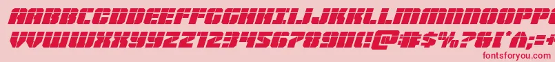 Warpthrusterlaserital Font – Red Fonts on Pink Background