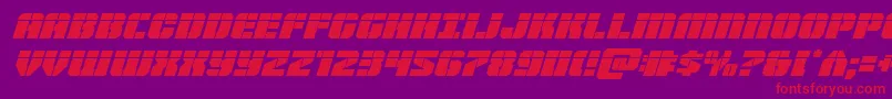 Saiba mais sobre a fonte Warpthrusterlaserital Fonte Warpthrusterlaserital – fontes vermelhas em um fundo violeta