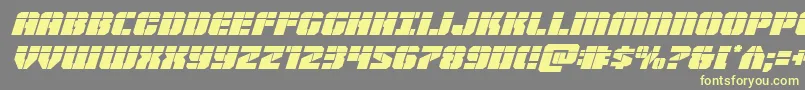 Warpthrusterlaserital Font – Yellow Fonts on Gray Background