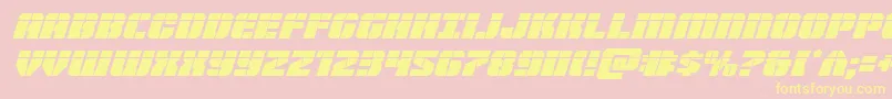 Warpthrusterlaserital Font – Yellow Fonts on Pink Background