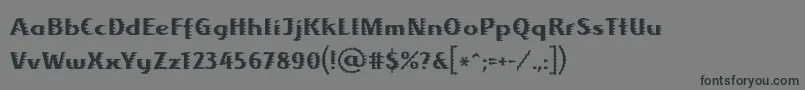 フォントAlbafireLtRegular – 黒い文字の灰色の背景