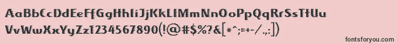 フォントAlbafireLtRegular – ピンクの背景に黒い文字