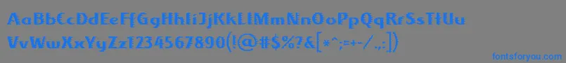 フォントAlbafireLtRegular – 灰色の背景に青い文字