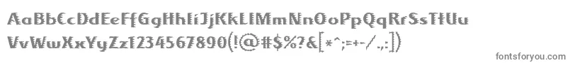 フォントAlbafireLtRegular – 白い背景に灰色の文字