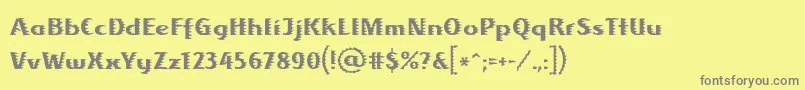 フォントAlbafireLtRegular – 黄色の背景に灰色の文字