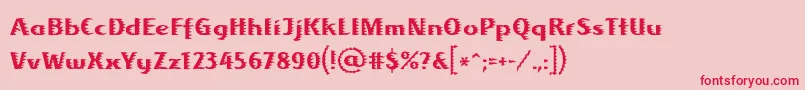 AlbafireLtRegular Font – Red Fonts on Pink Background