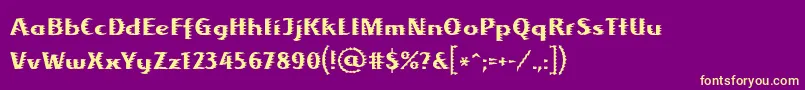 AlbafireLtRegular Font – Yellow Fonts on Purple Background