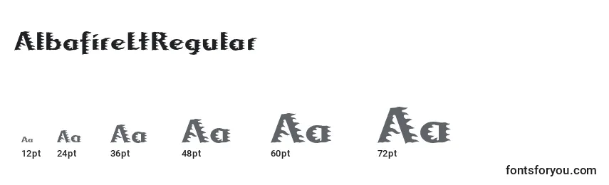 Размеры шрифта AlbafireLtRegular