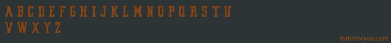VintageCollegeDeptWorn Font – Brown Fonts on Black Background