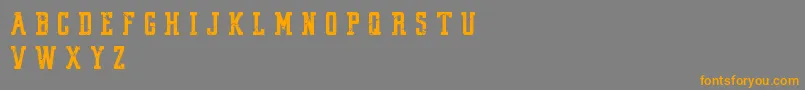 VintageCollegeDeptWorn Font – Orange Fonts on Gray Background
