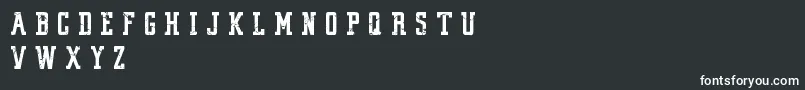 VintageCollegeDeptWorn Font – White Fonts on Black Background