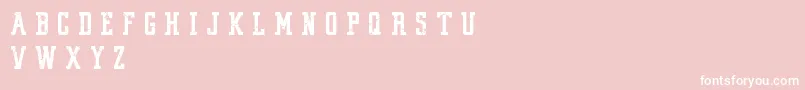 VintageCollegeDeptWorn Font – White Fonts on Pink Background